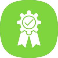 Quality Assurance Glyph Curve Icon Design vector