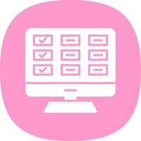 Task List Glyph Curve Icon Design vector