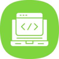Web Development Glyph Curve Icon Design vector
