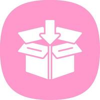 Open Box Glyph Curve Icon Design vector