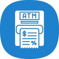 Atm Machine Glyph Curve Icon Design vector