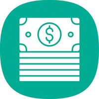 Stack Glyph Curve Icon Design vector