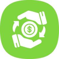 Loan Glyph Curve Icon Design vector