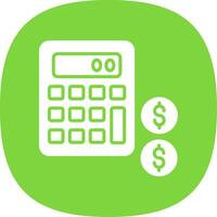 Accounting Glyph Curve Icon Design vector