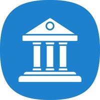 Bank Glyph Curve Icon Design vector