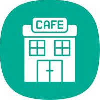 Cafe Glyph Curve Icon Design vector