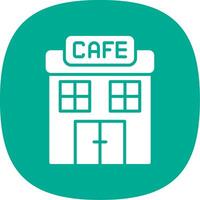 Cafe Glyph Curve Icon Design vector