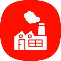 Factory Glyph Curve Icon Design vector