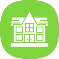 House Glyph Curve Icon Design vector
