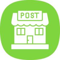 Post Office Glyph Curve Icon Design vector