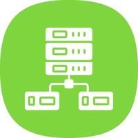 Data Network Glyph Curve Icon Design vector