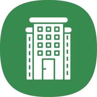 Skyscraper Glyph Curve Icon Design vector
