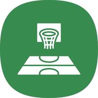 Sports Hall Glyph Curve Icon Design vector