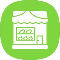 Food Store Glyph Curve Icon Design vector
