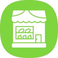 Food Store Glyph Curve Icon Design vector