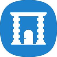 Archway Glyph Curve Icon Design vector
