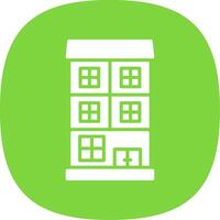 Appartment Glyph Curve Icon Design vector