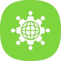 Networking Glyph Curve Icon Design vector