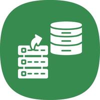 Data Stacks Glyph Curve Icon Design vector