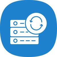 Data Synchronization Glyph Curve Icon Design vector