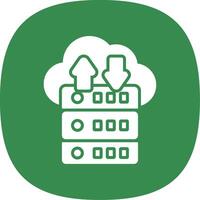 Data Flow Glyph Curve Icon Design vector