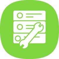 Repair Tool Glyph Curve Icon Design vector