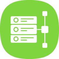 Data Stacks Glyph Curve Icon Design vector