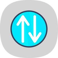 Swap Flat Curve Icon Design vector