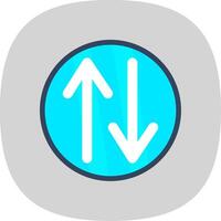 Swap Flat Curve Icon Design vector