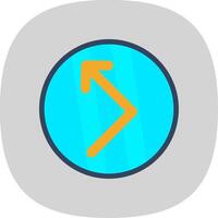 Bounce Flat Curve Icon Design vector