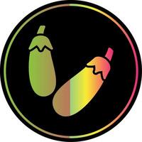Eggplant Glyph Due Color Icon Design vector