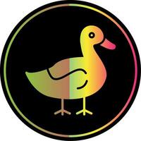 Duck Glyph Due Color Icon Design vector