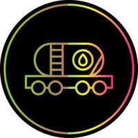 Oil Tank Line Gradient Due Color Icon Design vector