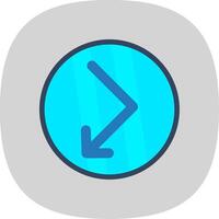 Bounce Flat Curve Icon Design vector