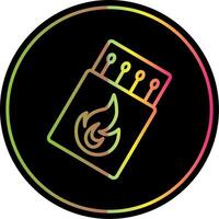 Match Line Gradient Due Color Icon Design vector