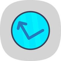 Bounce Flat Curve Icon Design vector