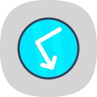 Bounce Flat Curve Icon Design vector