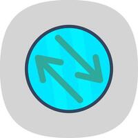 Swap Flat Curve Icon Design vector