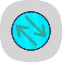 Swap Flat Curve Icon Design vector