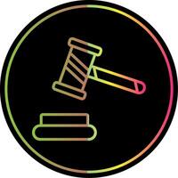 Gavell Line Gradient Due Color Icon Design vector