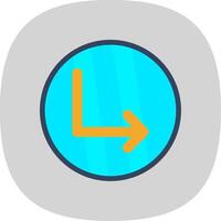 Turn Flat Curve Icon Design vector