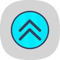 Chevron Flat Curve Icon Design vector