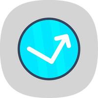 Bounce Flat Curve Icon Design vector