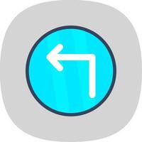 Turn Flat Curve Icon Design vector