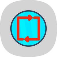 Loop Flat Curve Icon Design vector