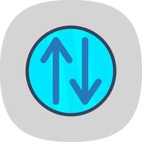 Swap Flat Curve Icon Design vector