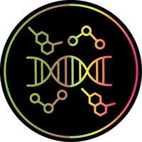 DNA Line Gradient Due Color Icon Design vector