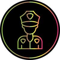 policía línea degradado debido color icono diseño vector