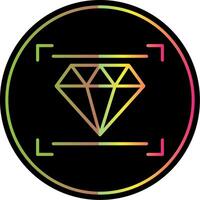 Diamond Line Gradient Due Color Icon Design vector
