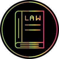 Law Book Line Gradient Due Color Icon Design vector